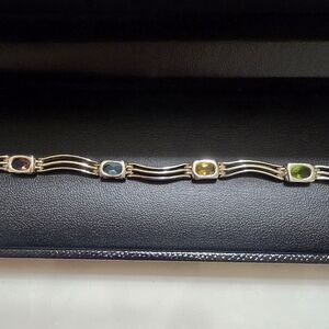Elegant Multi-Color Gemstone Bracelet
